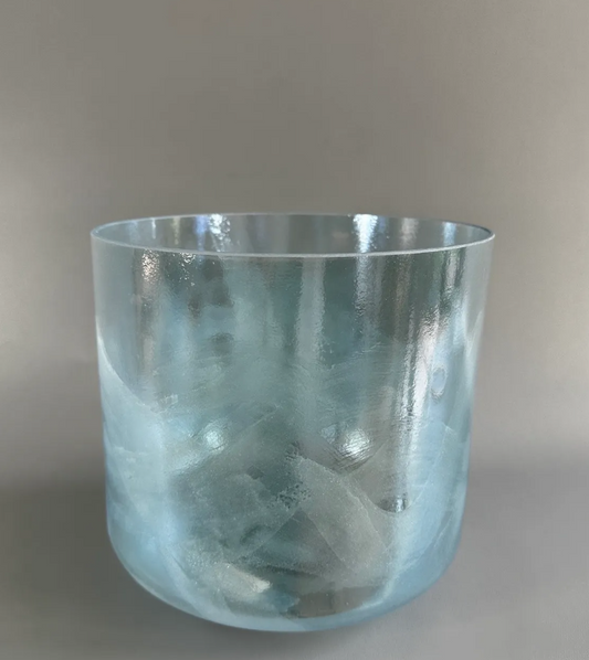 9″ G#-30 Azeztulite, Aqua Aura Gold Alchemy Crystal Bowl